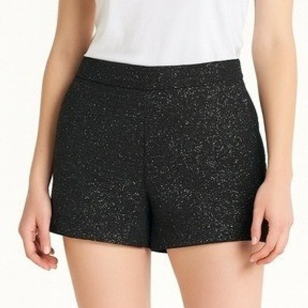Vero Moda in Blue Sparkly‎ Black Hot Pants Shorts 38 US 6 Festival Club Hotpants